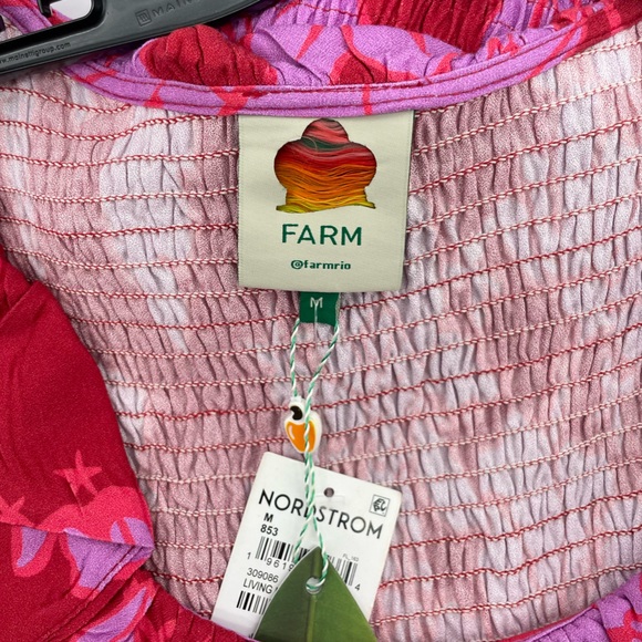 FARM Rio NWT Living Nature Smocked Long Sleeve Dress - Picture 6 of 9